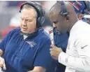  ?? MADDIE MEYER/GETTY-AFP ?? Bill Belichick’s Patriots disciples turned NFL head coaches own a 120-167 record prior to the Dolphins’ hiring of Brian Flores, right.