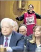  ?? Jim Lo Scalzo EPA ?? A PROTESTER disrupts the Senate hearing for David Friedman.