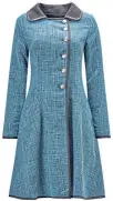  ??  ?? Amazing reversible coat in teal tweed, £120, Joe Browns