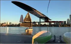  ?? — MIT photo ?? The autonomous glider can cover a given distance using one-third as much wind as an albatross and travelling 10 times faster than a typical sailboat.