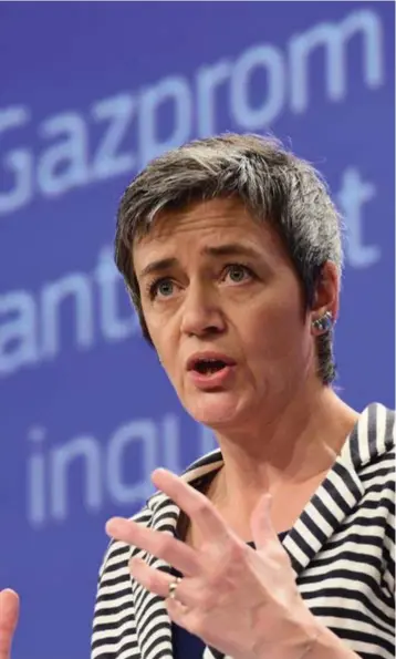  ??  ?? Margrethe Vestager wordt de Iron Lady van Denemarken genoemd en stond model voor het hoofdperso­nage van Borgen