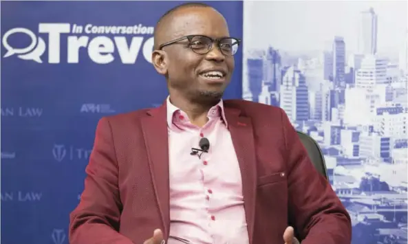  ??  ?? Shingi Munyeza as a guest on In Conversati­on with Trevor recently