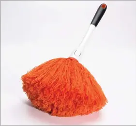  ??  ?? OXO’s microfiber Delicate Duster traps dust rather than just moving it around. (OXO)