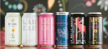  ?? RAMIN RAHIMIAN/THE NEW YORK TIMES ?? A report says one way the U.S. wine industry can court young folks is with canned wine.