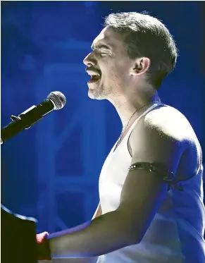  ??  ?? Dominic Warren as Freddie Mercury in Queen: It’s a Kinda Magic – playing at the Opera House on Sunday.