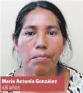  ??  ?? María Antonia González 48 años
