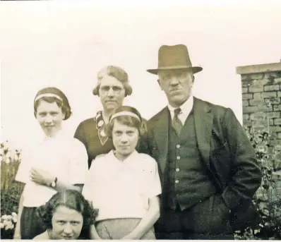  ?? ?? Family portrait A photo of the Gilchrist family believed to have been taken in the 1930s