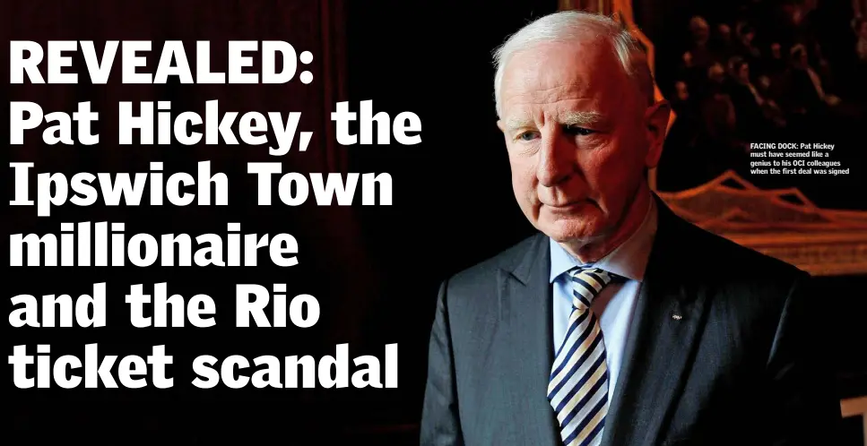  ??  ?? RUDE AWAKENING: Left, Mr Hickey being arrested in his dressing gown at the five-star Windsor Marapendi hotel in Rio de Janeiro in August 2016; right, millionair­e businessma­n Marcus Evans FACING DOCK: Pat Hickey must have seemed like a genius to his OCI...