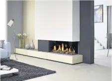  ??  ?? Contempora­ry feel touch An ultra modern fireplace is the finishing