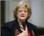  ?? CATHLEEN ALLISON — THE ASSOCIATED PRESS FILE ?? Nevada Sen. Joyce Woodhouse, D-Henderson, speaks on the Senate floor at the Legislativ­e Building in Carson City, Nev.