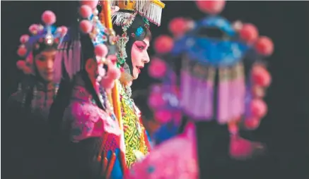  ?? China Daily ?? Peking Opera actor Hu Wenge plays the role of Yuji in Farewell My Concubine, one of the most popular pieces by the late Peking Opera master Mei Lanfang, in Beijing.