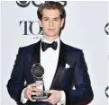  ??  ?? US actor Andrew Garfield, winner of the award for Best Performanc­e by an Actor in a Leading Role in a Play for ‘Angels in America.’