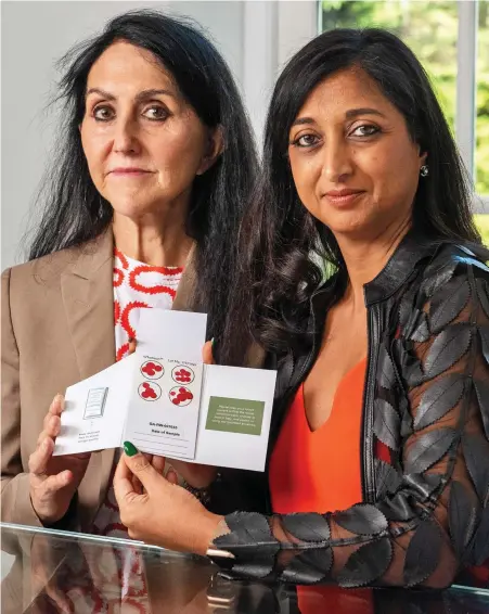  ?? ?? Liz with Dr Alka Patel, who helps to reverse the harm caused by poor lifestyle choices DAMAGE LIMITATION: