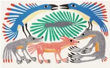  ??  ?? TOP
Kenojuak Ashevak (1927–2013 Kinngait) —
Six-Part Harmony 2011
Printmaker Qavavau Manumie
Stonecut
62.2 × 99.5 cm