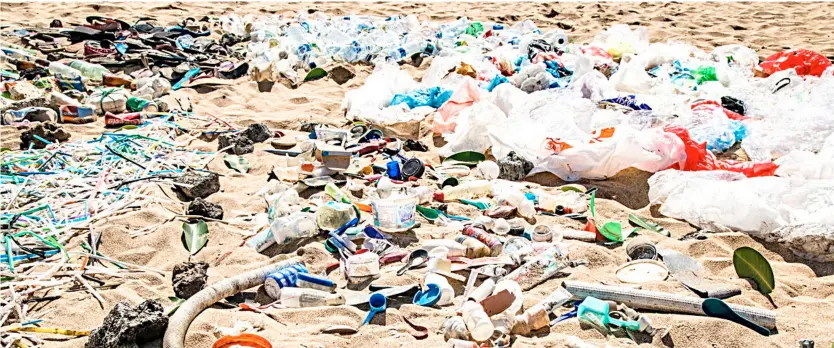  ?? UN PHOTO ?? TRASH at a beach in Bali where the UN Environmen­t Programme launched the Clean Seas Campaign.