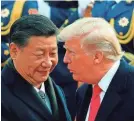  ?? AP ?? President Trump said China’s Xi Jinping had asked him to reverse the ban as a “favor” as the countries tried to avoid a potential trade war.