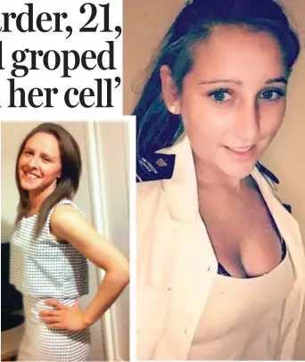  ??  ?? Allegation­s: Sydnee Offord, 29 Suspended: Prison officer Faron Selvage, 21