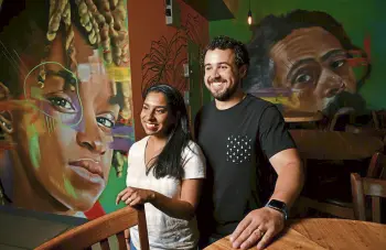  ?? Hyoung Chang, The Denver Post ?? Harsha Maragh and her husband, Jesse Brown, the owners of Wah Gwaan Brewing Co. in Denver, at the brewery on June 15.