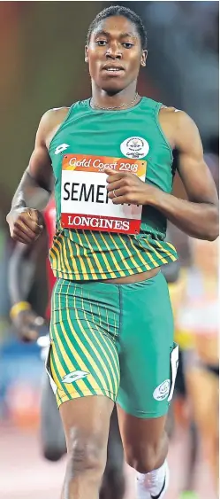  ?? Getty. ?? Caster Semenya is a two-time Olympic champion.