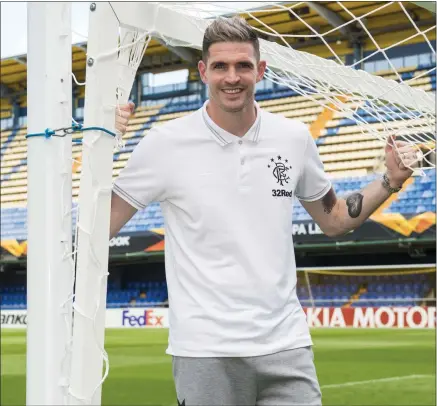  ??  ?? Kyle Lafferty is desperate to help Rangers find a way past Villarreal tonight