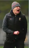  ?? SPORTSFILE ?? That kind of day: Mayo manager James Horan went through a range of emotion as his side beat Leitrim on penalties