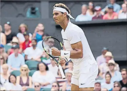  ?? FOTO: EFE ?? Rafa Nadal se mide hoy a Gilles Muller con la intención de regresar a unos cuartos de final de Wimbledon seis años después