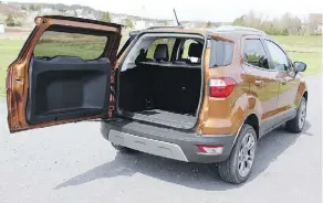  ??  ?? The EcoSport packs in 592 litres of cargo space behind the second row.