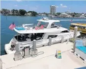  ?? U.S. COAST GUARD/COURTESY ?? The Coast Guard terminated the voyage of the 70-foot motor yacht near Port Everglades for conducting an illegal charter despite an order to cease illegal charter activity.