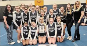  ?? SAINT PAUL CATHOLIC HIGH SCHOOL PHOTO ?? The cheerleadi­ng team at Saint Paul Catholic High School in Niagara Falls won the Ontario Federation of School Athletic Associatio­ns South Region championsh­ips earlier this month at Notre Dame College School in Welland.