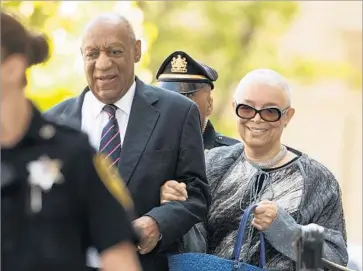  ?? Matt Rourke Associated Press ?? BILL COSBY arrives at court with his wife, Camille. Cosby’s lawyer blamed activists for the charges against him, and said the comedian’s actions in the case could be attributed, in part, to him being a f lawed husband.