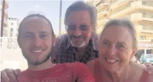  ??  ?? Keaton, left, is pictured with dad Peter and mum Denise on holiday in Spain in July