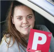  ??  ?? Paige Watson gained her licence in July this year to become the 94th graduate of the Baw Baw L2P learner to driver program