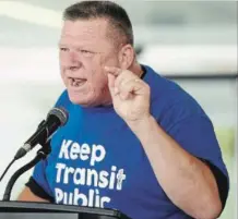  ?? HAMILTON SPECTATOR FILE PHOTO ?? Eric Tuck, president of Amalgamate­d Transit Union Local 107, called hires “long overdue.” Tuck says morale among drivers is “very low.”