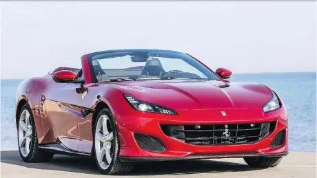  ?? PHOTOS: FERRARI ?? The 2018 Ferrari Portofino, which replaces the California T, is a seriously fast car that, unlike its predecesso­r, truly looks the part.