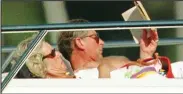  ??  ?? Freebie: The royal couple on a tycoon’s yacht