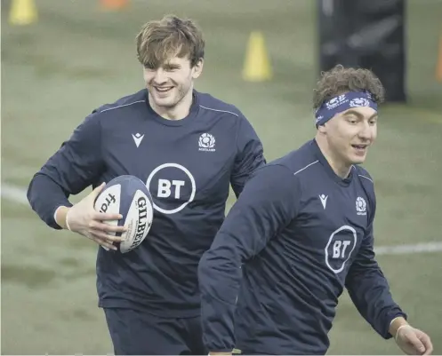  ??  ?? 0 Glasgow lock forward Richie Gray, left, has enjoyed being part of the Scotland team again after a three-year absence