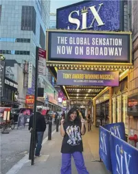  ?? Instagram ?? A Chicago native fresh out of college, Sierra Fermin, joins SIX the Musical as alternate.
—Photo from Sierra’s