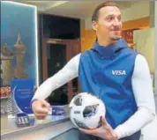  ?? REUTERS ?? Former Sweden striker Zlatan Ibrahimovi­c attends a meeting in Moscow on Thursday.