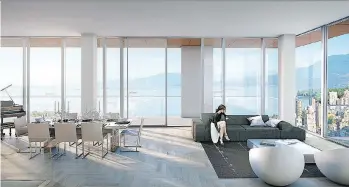  ??  ?? The Vancouver House developmen­t will be one of the tallest buildings in the city when it’s completed in 2019.