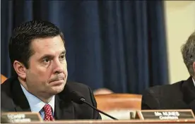  ?? REX SHUTTERSTO­CK / ZUMA PRESS / TNS ?? The memo was written by staff working with Rep. Devin Nunes, who chairs the House Intelligen­ce Committee (here in 2017). The document is the result of Nunes probing how the Department of Justice handled the Russia investigat­ion.