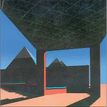  ?? MOCA ?? A SILKSCREEN RENDERING from 1983 by architect Arata Isozaki of his design of the Museum of Contempora­ry Art in L.A.