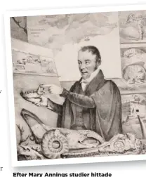  ??  ?? Efter Mary Annings studier hittade William Buckland på namnet ”koprolit” för fossila exkrement.