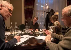  ??  ?? PICTURED: The judges blind-tasted the wines then compared their findings in pairs