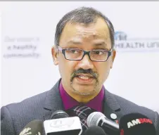  ?? DAN JANISSE ?? Dr. Wajid Ahmed, medical officer of health with the Windsor-essex County Health Unit, said Wednesday the region had 127 new cases of COVID-19, the largest single-day increase since the start of the pandemic.