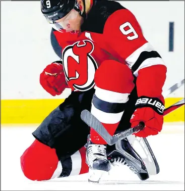  ?? GETTY IMAGES ?? Winger Taylor Hall carried the New Jersey Devils to the playoffs. Can he keep up his torrid scoring pace against the Tampa Bay Lightning in their East quarterfin­al?