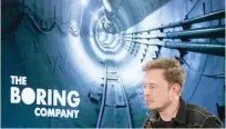  ?? — Reuters ?? Elon Musk arrives to speak at Boring Company community meeting in Bel Air, Los Angeles.