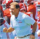  ?? AP FILE ?? The last time Alabama’s Nick Saban, above, met a Jimbo Fisher team his Crimson Tide beat Florida State 24-7 in 2017.