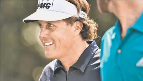  ?? JACK GRUBER, USA TODAY SPORTS Three-time Masters champion Phil Mickelson says the enhanced 3-wood he’s added to his bag is giving him more distance off the tee. ??