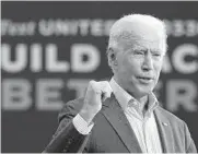  ?? CAROLYN KASTER/AP ?? Joe Biden plans to campaign on Tuesday in Broward County.