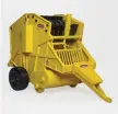  ??  ?? ▲ The standard Farmhand Round Baler and the much rarer yellow Vermeer version released in North America.